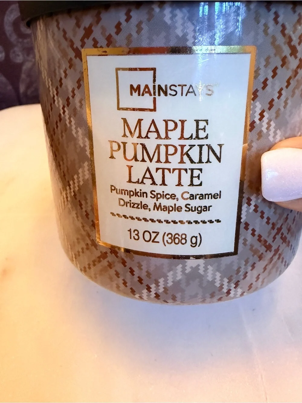 Mainstays Maple Pumpkin Latte 3-Wick Candle (New/Never Used)
